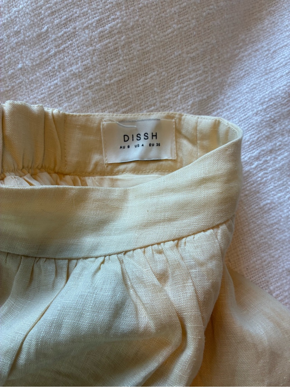 DISSH GEMIMA LEMON LINEN MIDI SKIRT - Picture 5 of 5